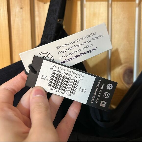 Kindred Bravely Sublime Hands-Free Pumping & Nursing Bra in Black Size XXL Busty - Picture 8 of 13